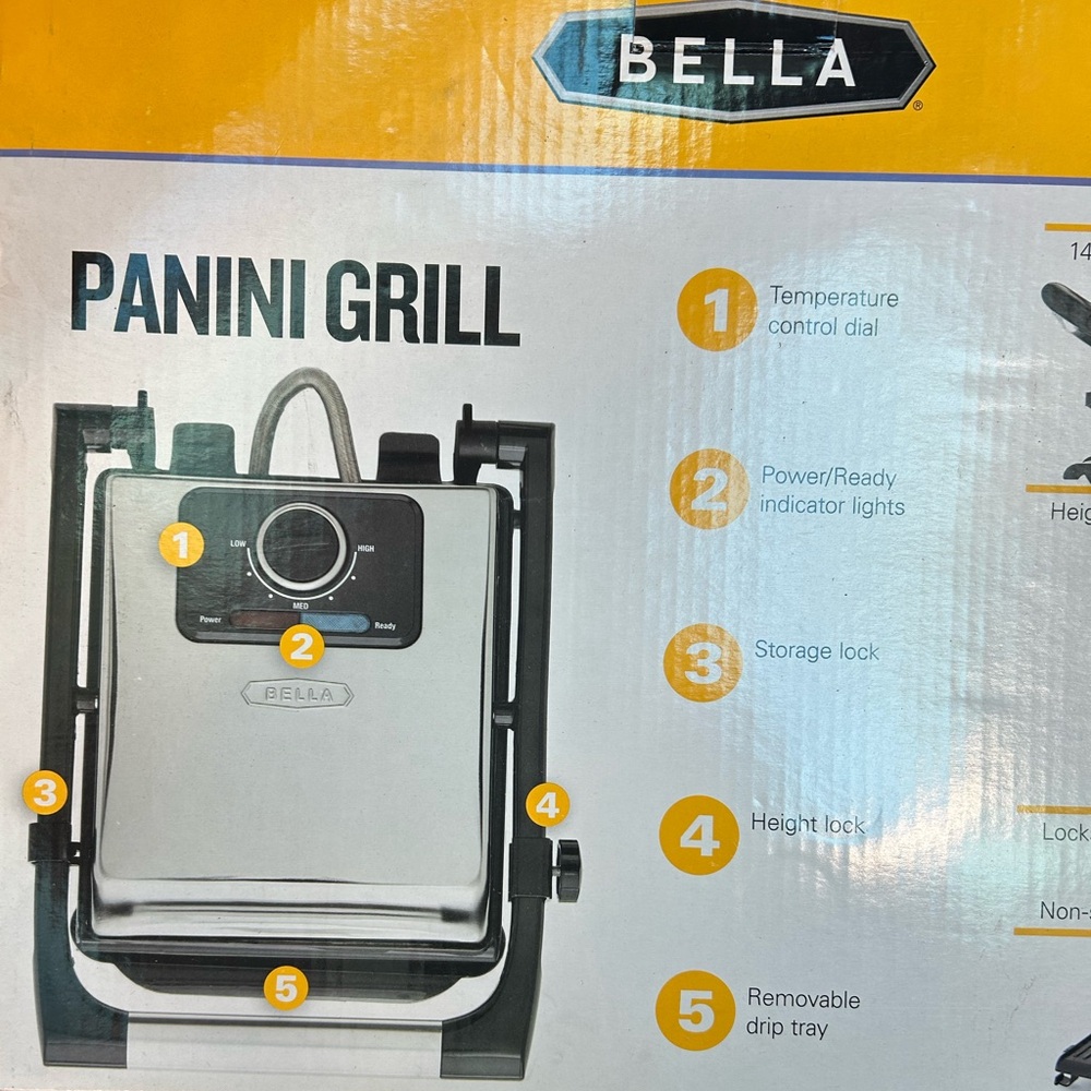 Bella Black Electric Grill